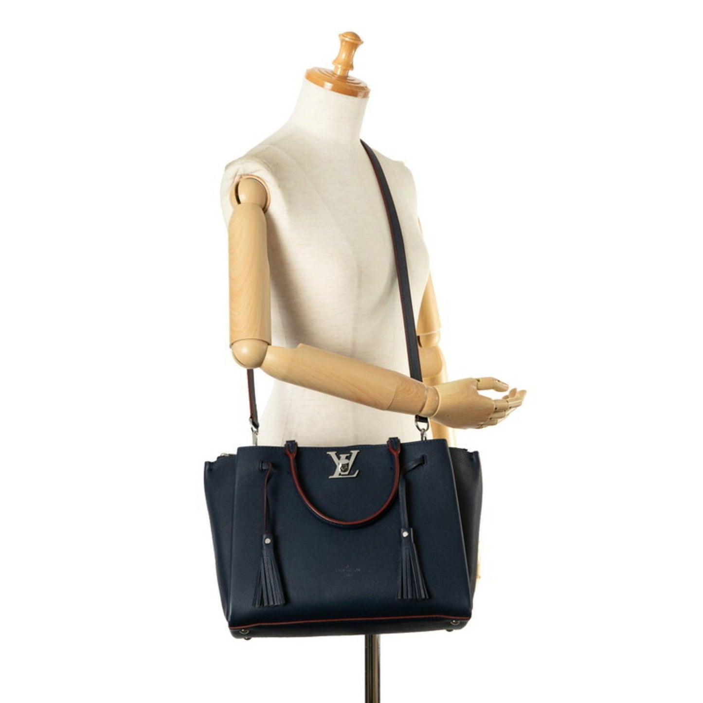 Louis Vuitton Marine Rouge Navy Leather Handbag Shoulder Bag