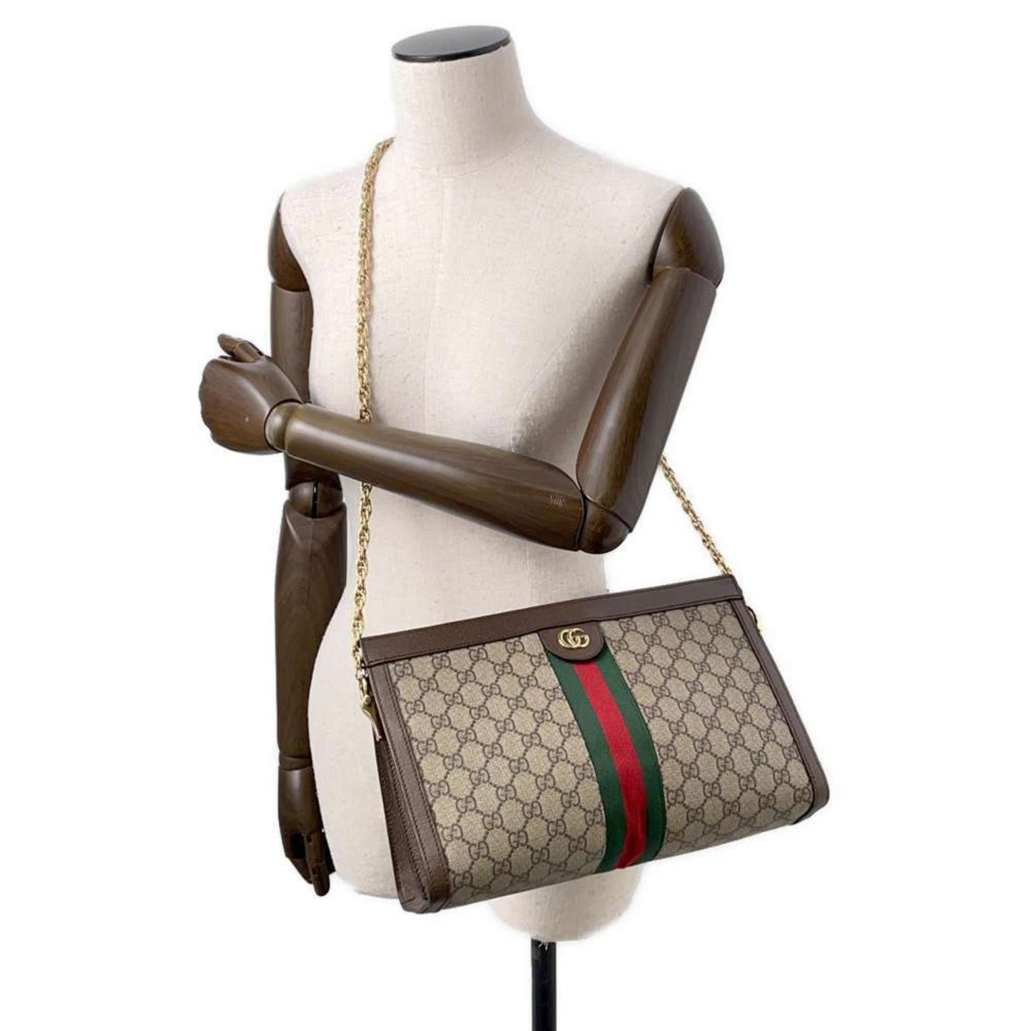 Gucci Brown Pvc Leather Shoulder Bag