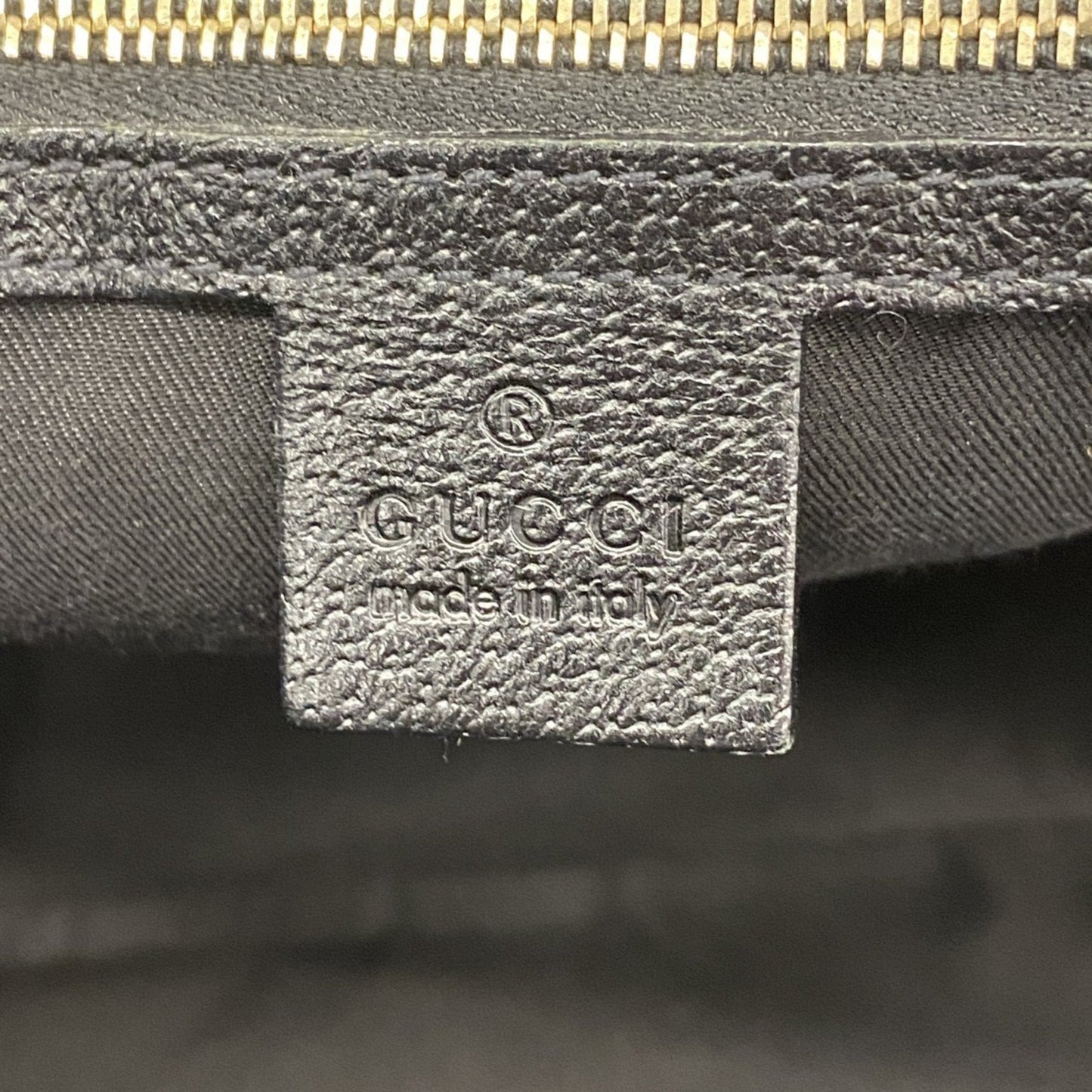 Gucci Black Canvas Leather Handbag