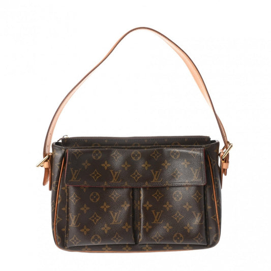 Louis Vuitton Brown Monogram Canvas Shoulder Bag ()