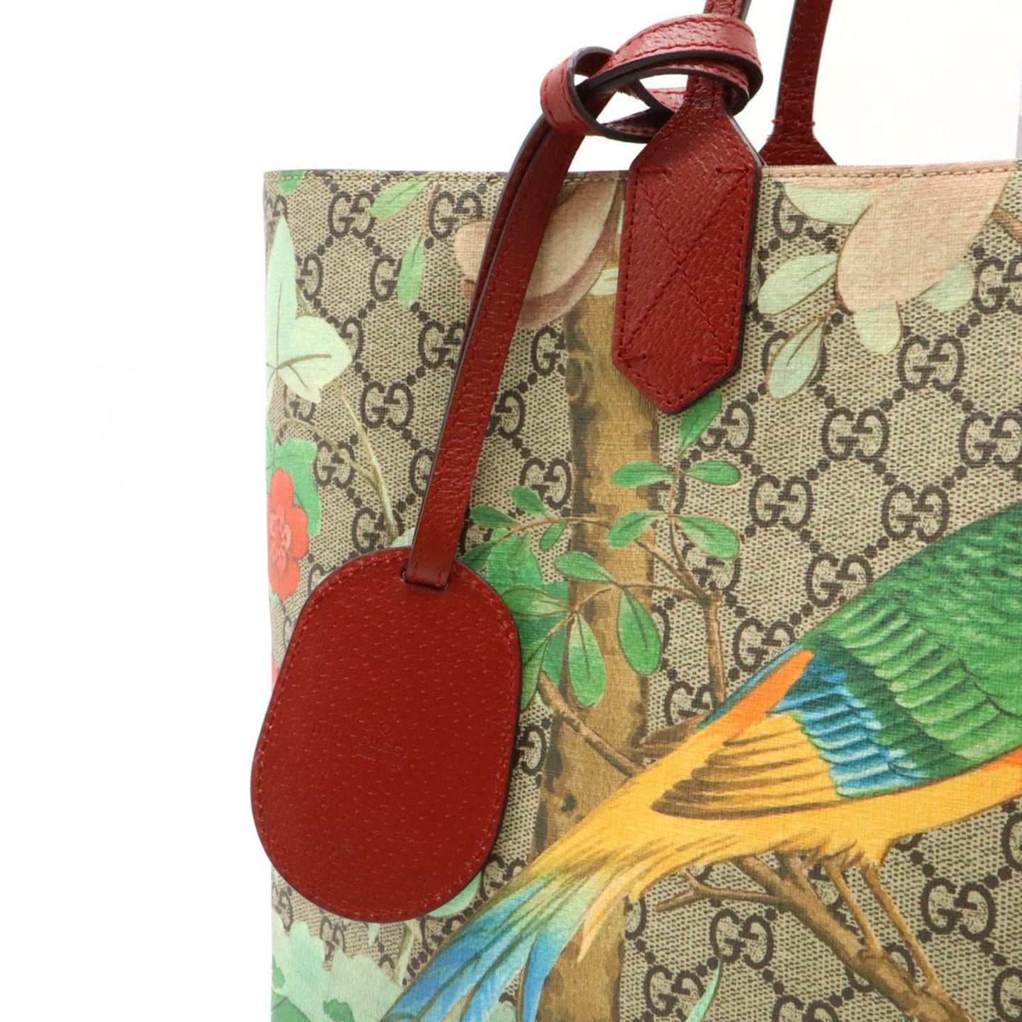 Gucci Beige Khaki Multi-Color Red Color Pvc Leather Shoulder Bag Tote Bag
