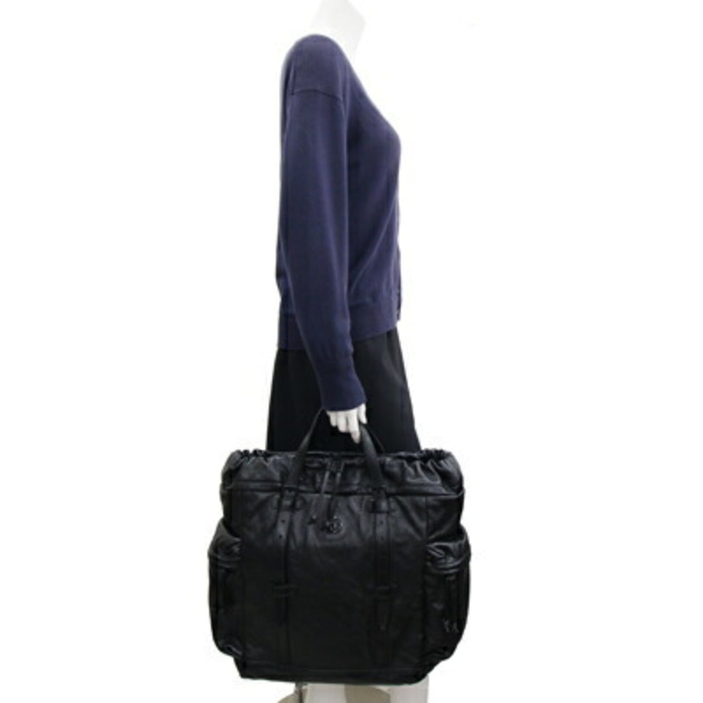 Gucci Black Leather Tote Bag