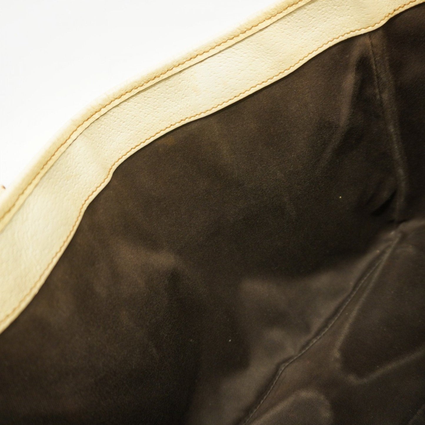 Gucci Brown Ivory Canvas Tote Bag