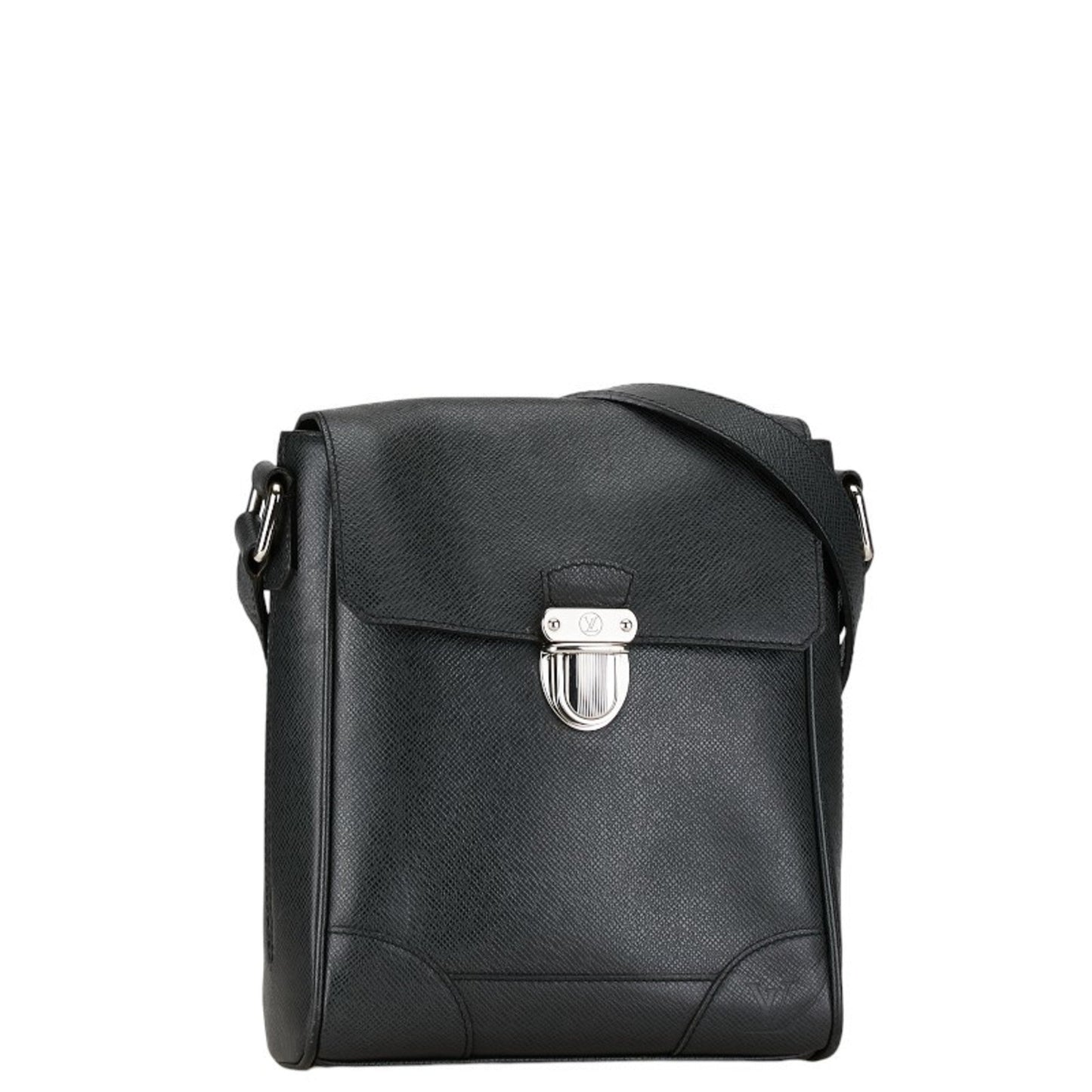 Louis Vuitton Taiga Ardoise Black Leather Shoulder Bag