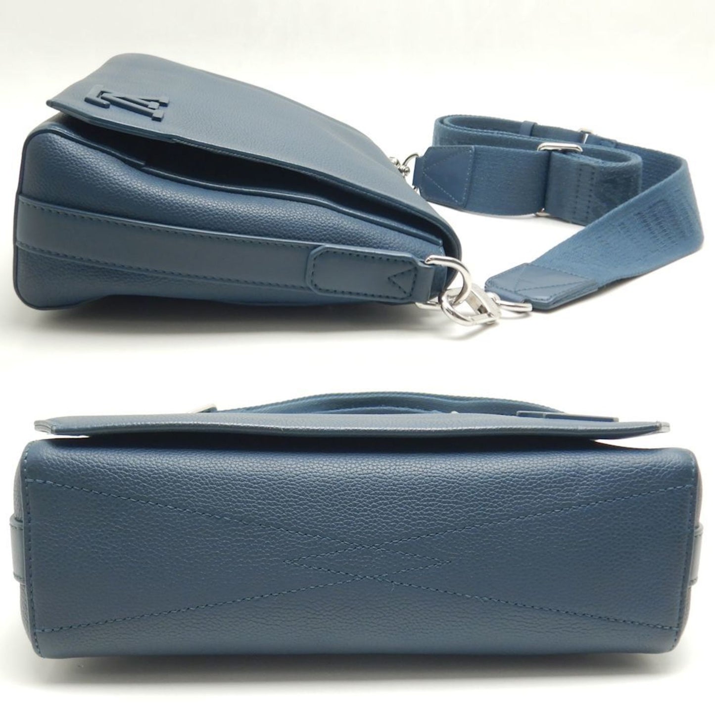 Louis Vuitton Navy Leather Shoulder Bag