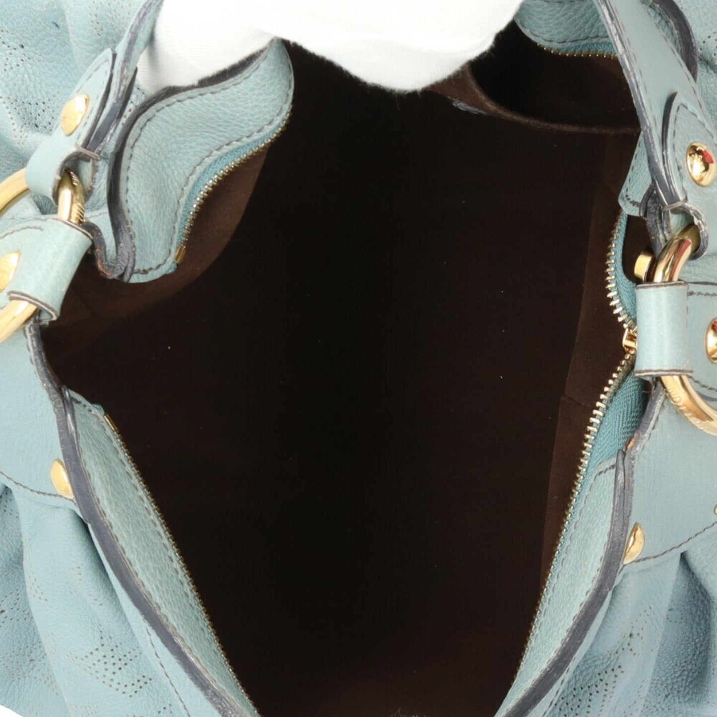 Louis Vuitton Blue Blue Ciel Mahina Leather Monogram Shoulder Bag