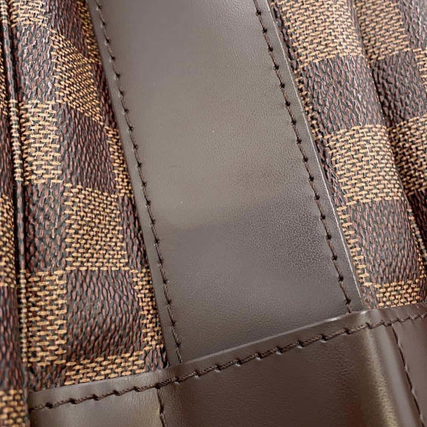 Louis Vuitton Brown Red Color Damier Canvas Shoulder Bag