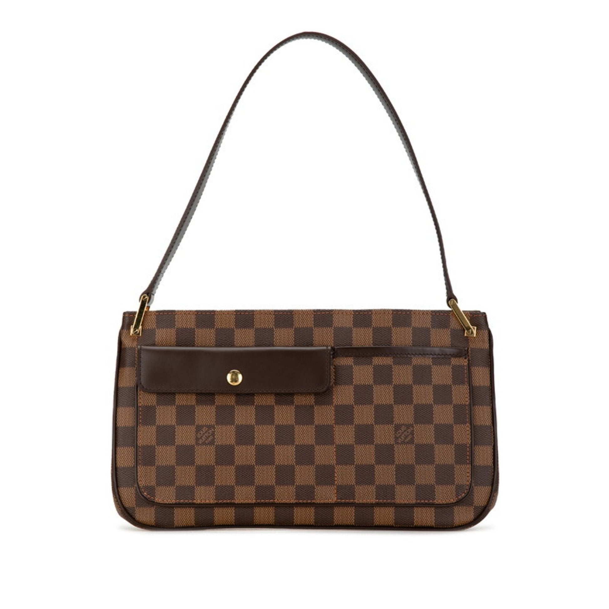 Louis Vuitton Brown Damier Canvas Pvc Leather Shoulder Bag ()
