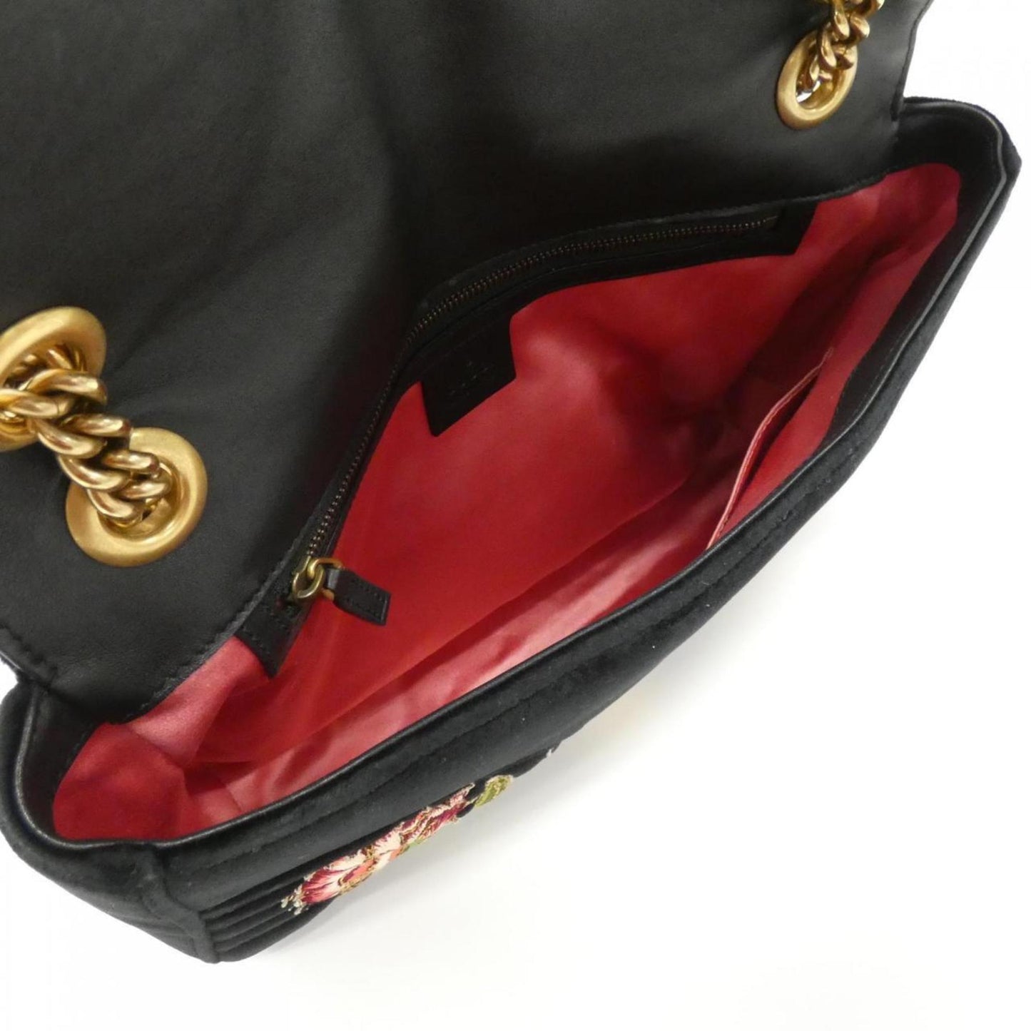 Gucci Gg Marmont Black Velvet Shoulder Bag