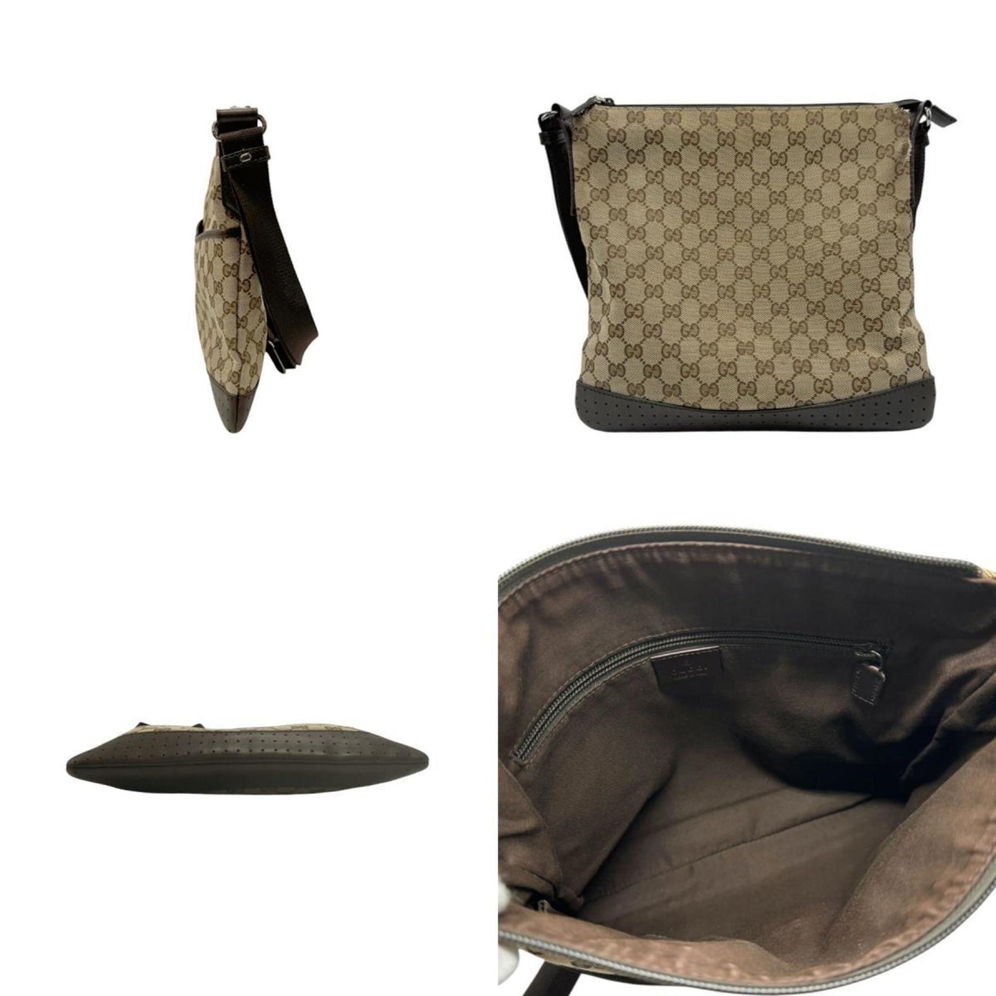 Gucci Beige Brown Gg Canvas Shoulder Bag