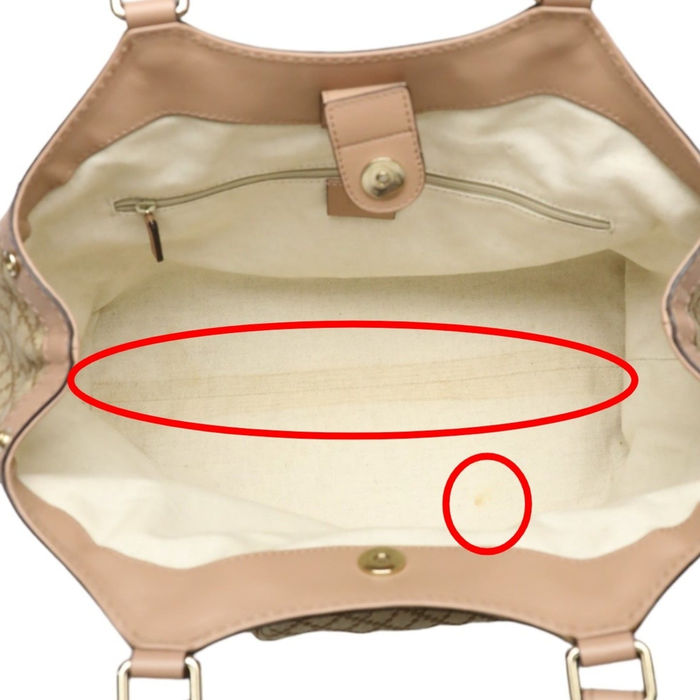 Gucci Diamante Beige Gg Canvas Handbag Tote Bag