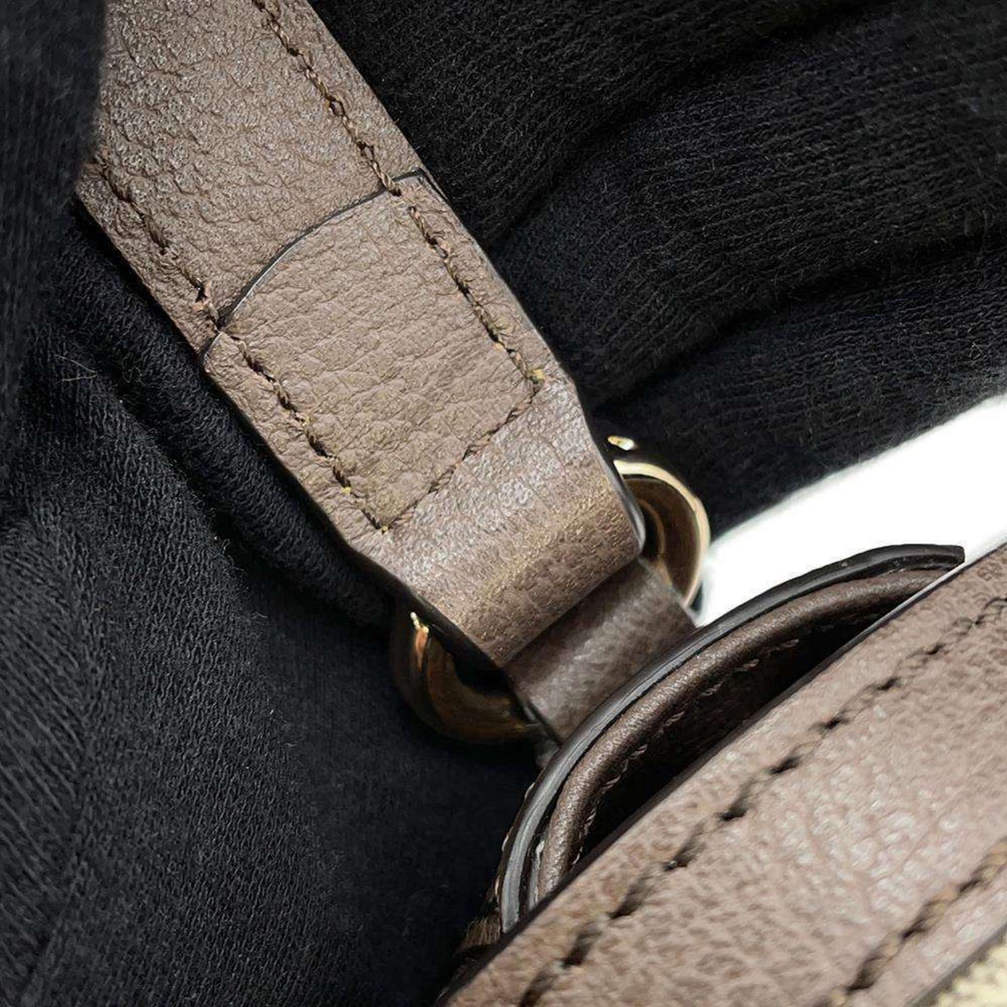 Gucci Beige Brown Pvc Leather Shoulder Bag
