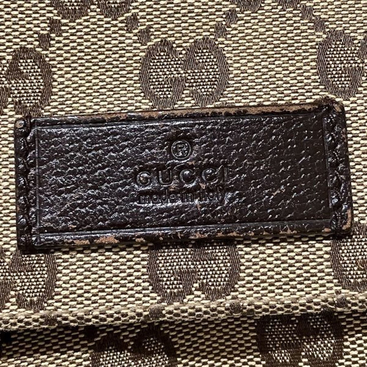 Gucci Brown Canvas Shoulder Bag