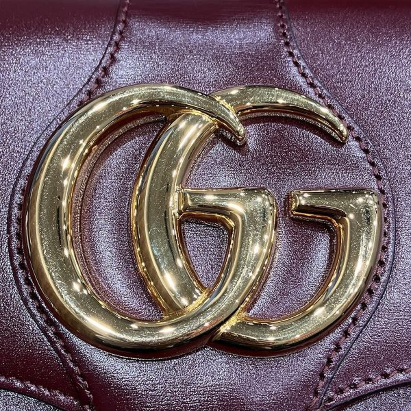 Gucci Bordeaux Leather Shoulder Bag