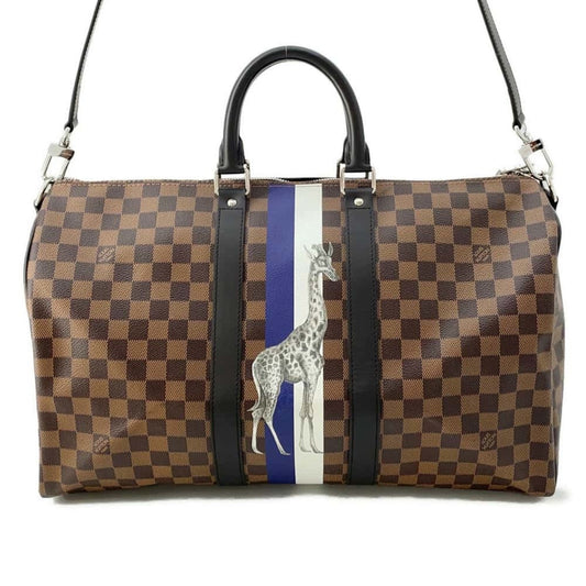 Louis Vuitton Brown Damier Canvas Boston Bag Shoulder Bag ()