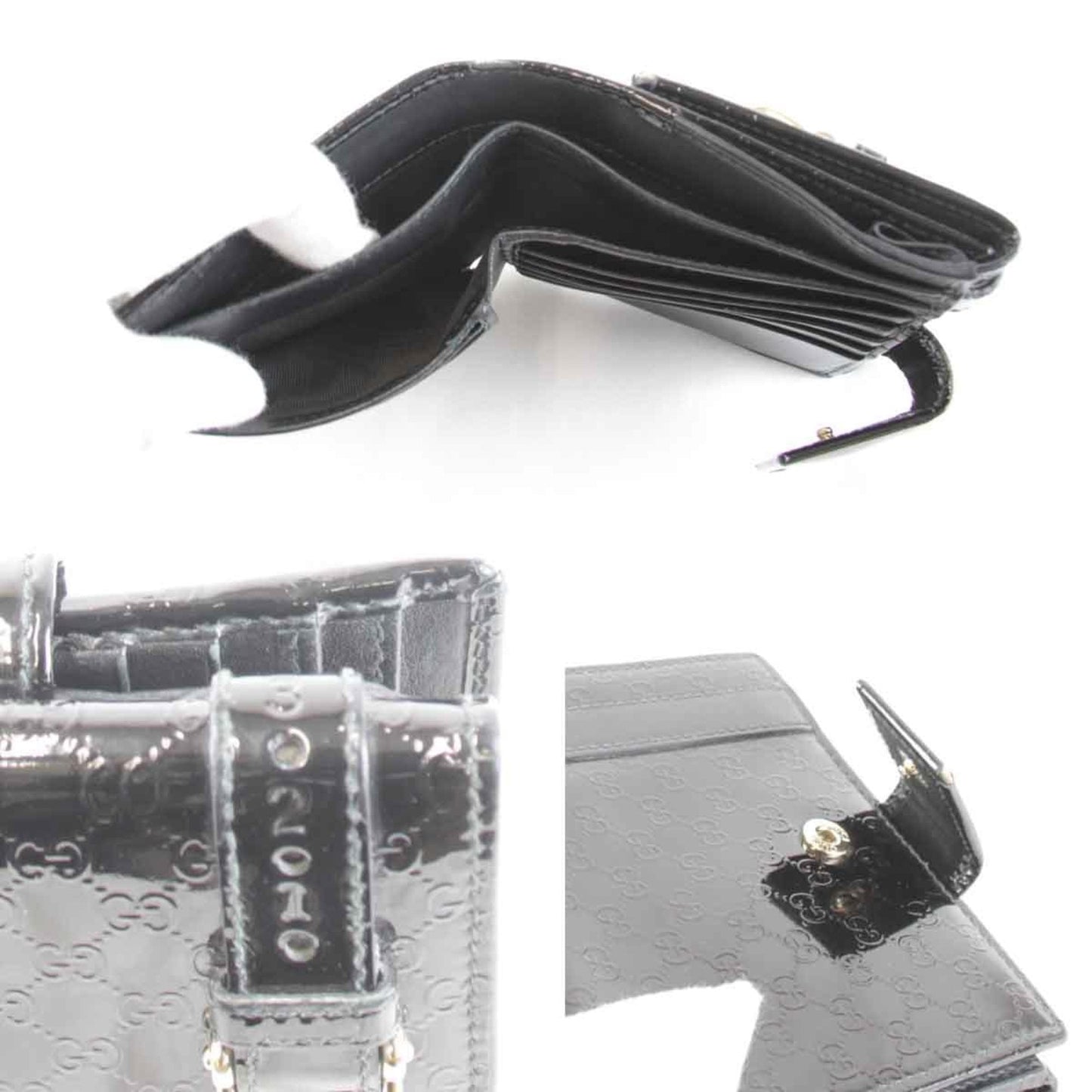 Gucci Black Patent Leather Wallet (Bi-Fold)