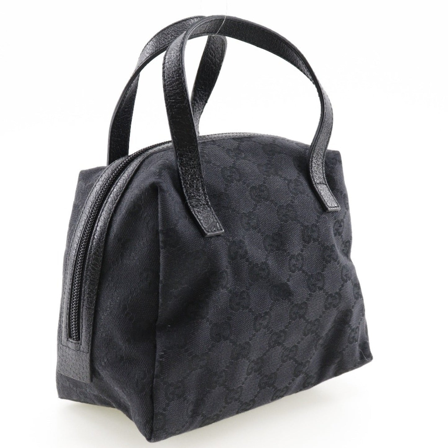 Gucci Black Gg Canvas Handbag