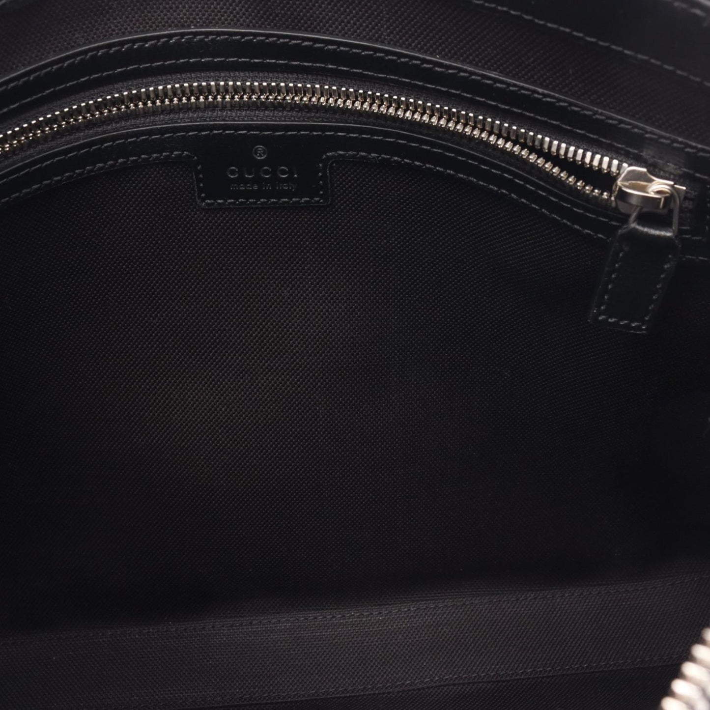 Gucci Black Gray Pvc Coated Canvas Leather Shoulder Bag