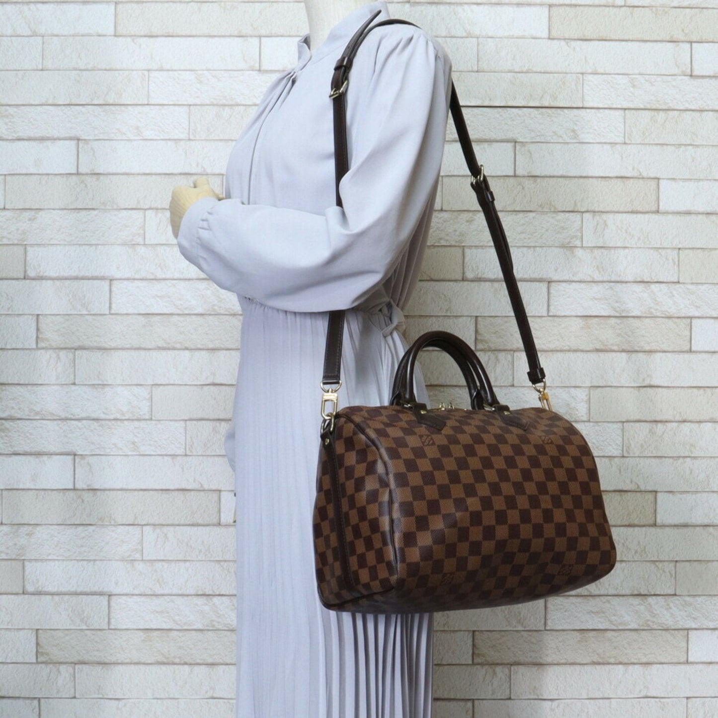 Louis Vuitton Damier Brown Damier Canvas Damier Canvas Shoulder Bag