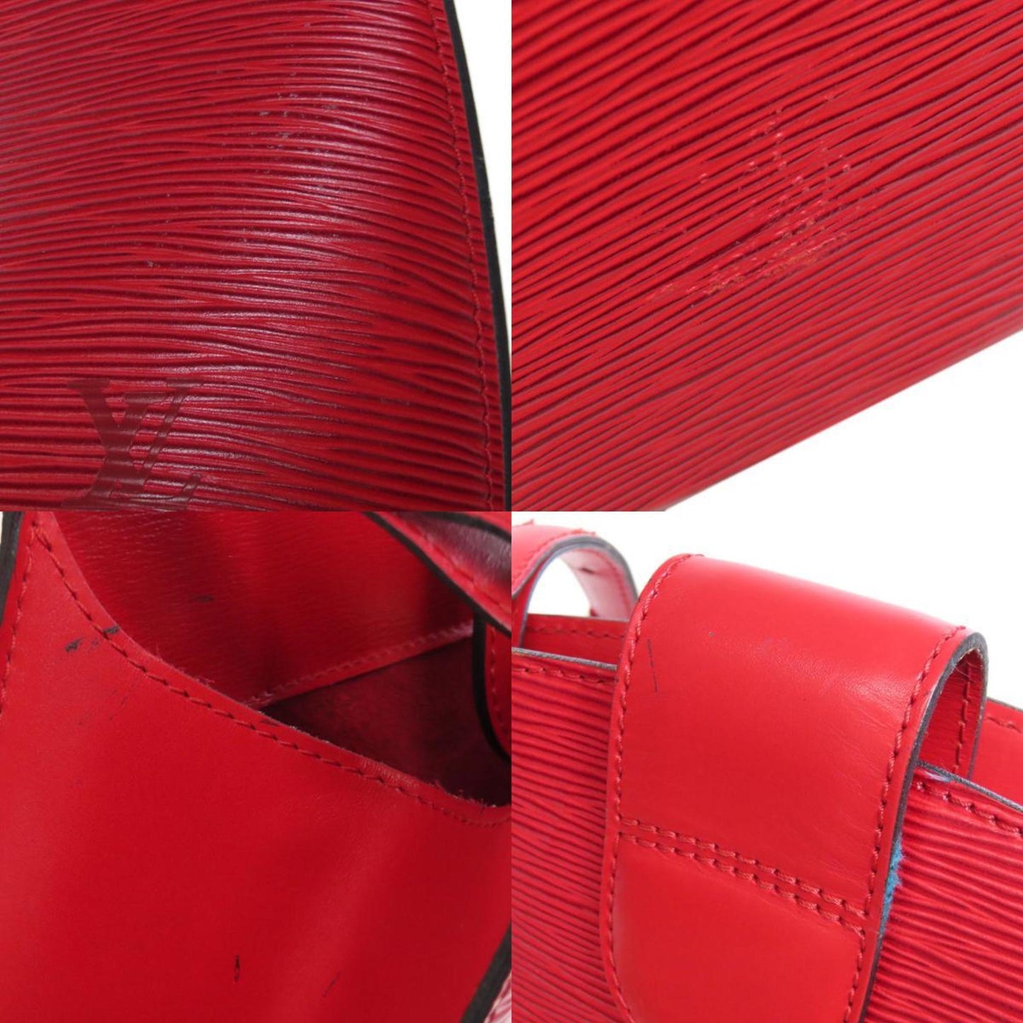 Louis Vuitton Red Color Epi Leather Shoulder Bag