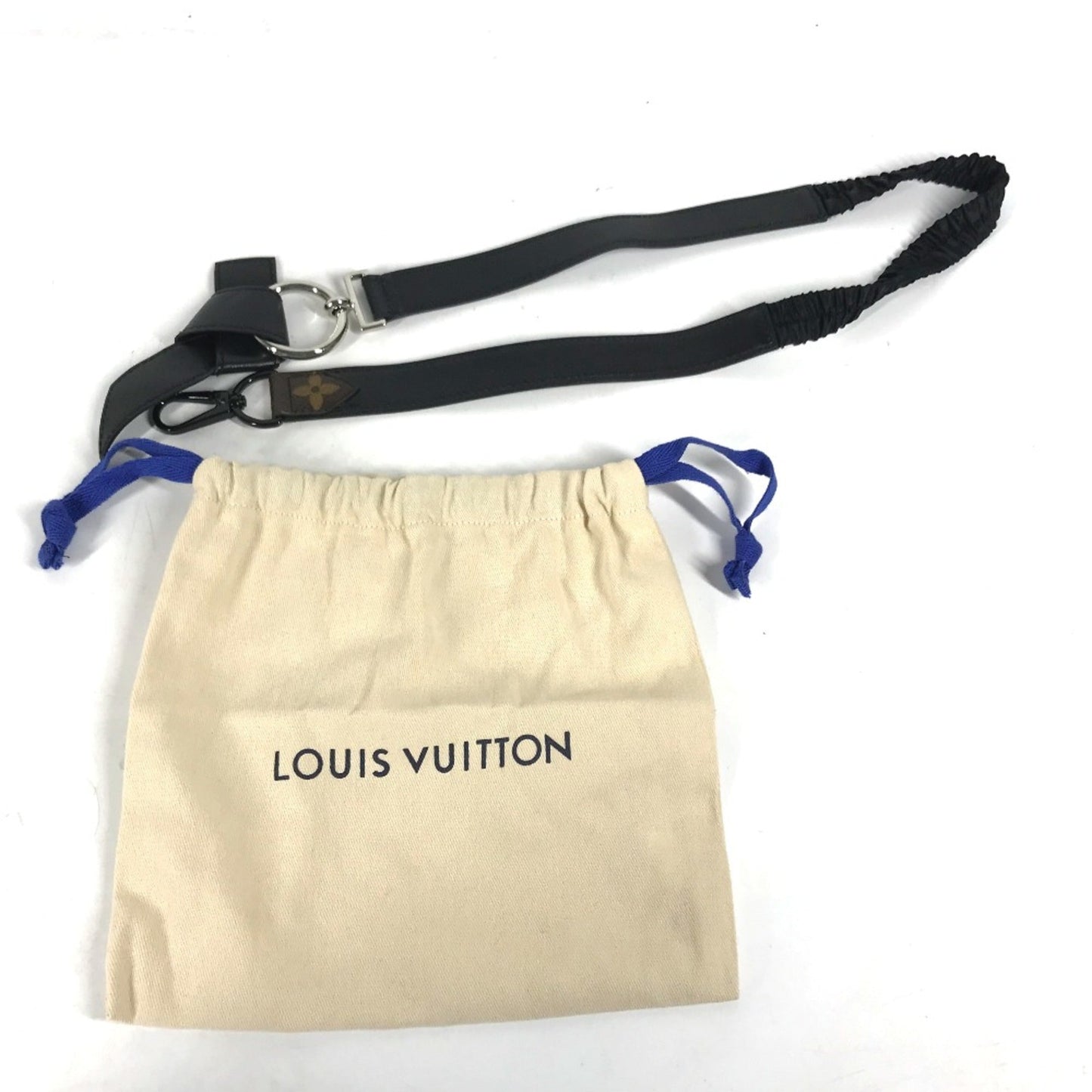 Louis Vuitton Black Leather Chain/Shoulder Wallet