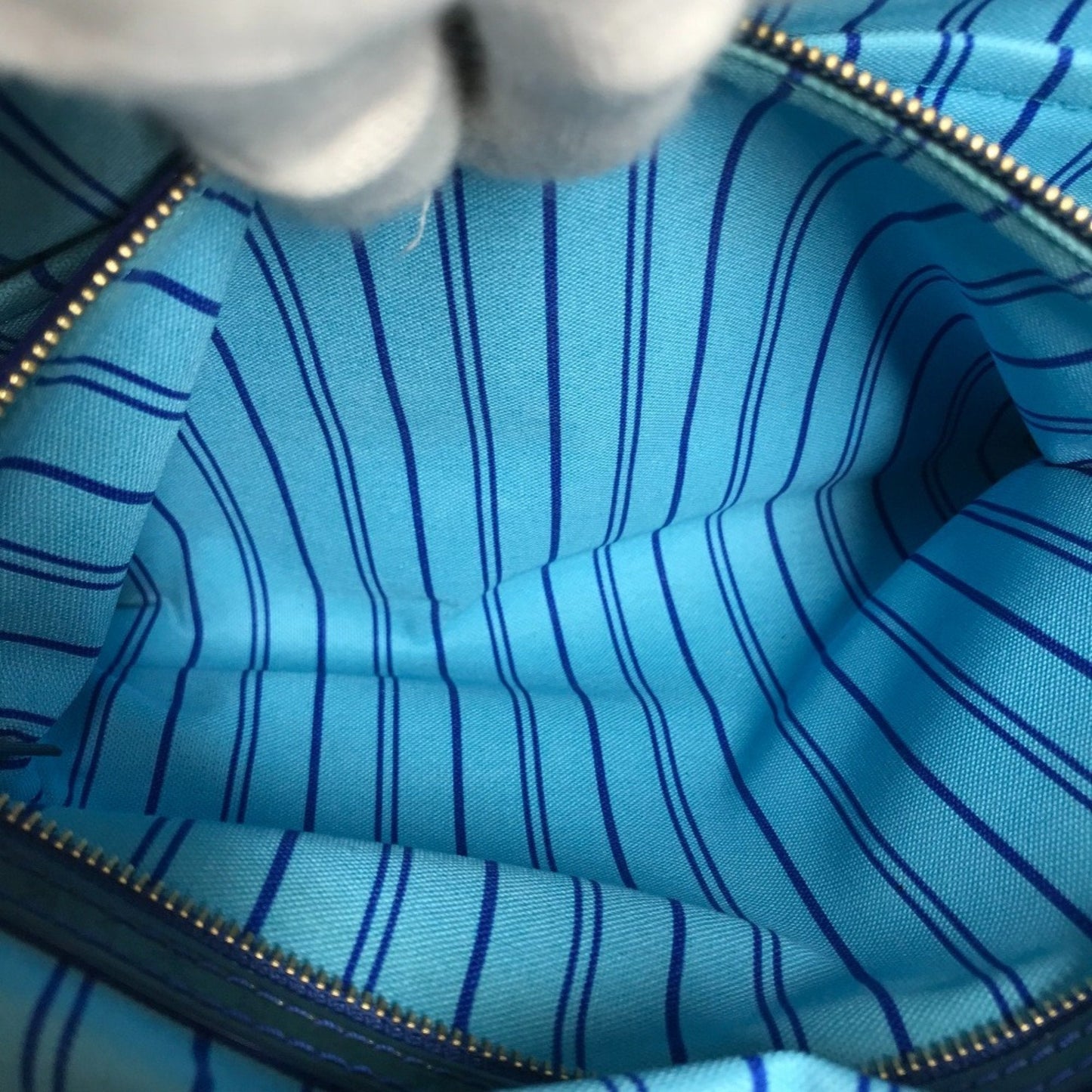 Louis Vuitton Blue Pvc Leather Shoulder Bag Tote Bag