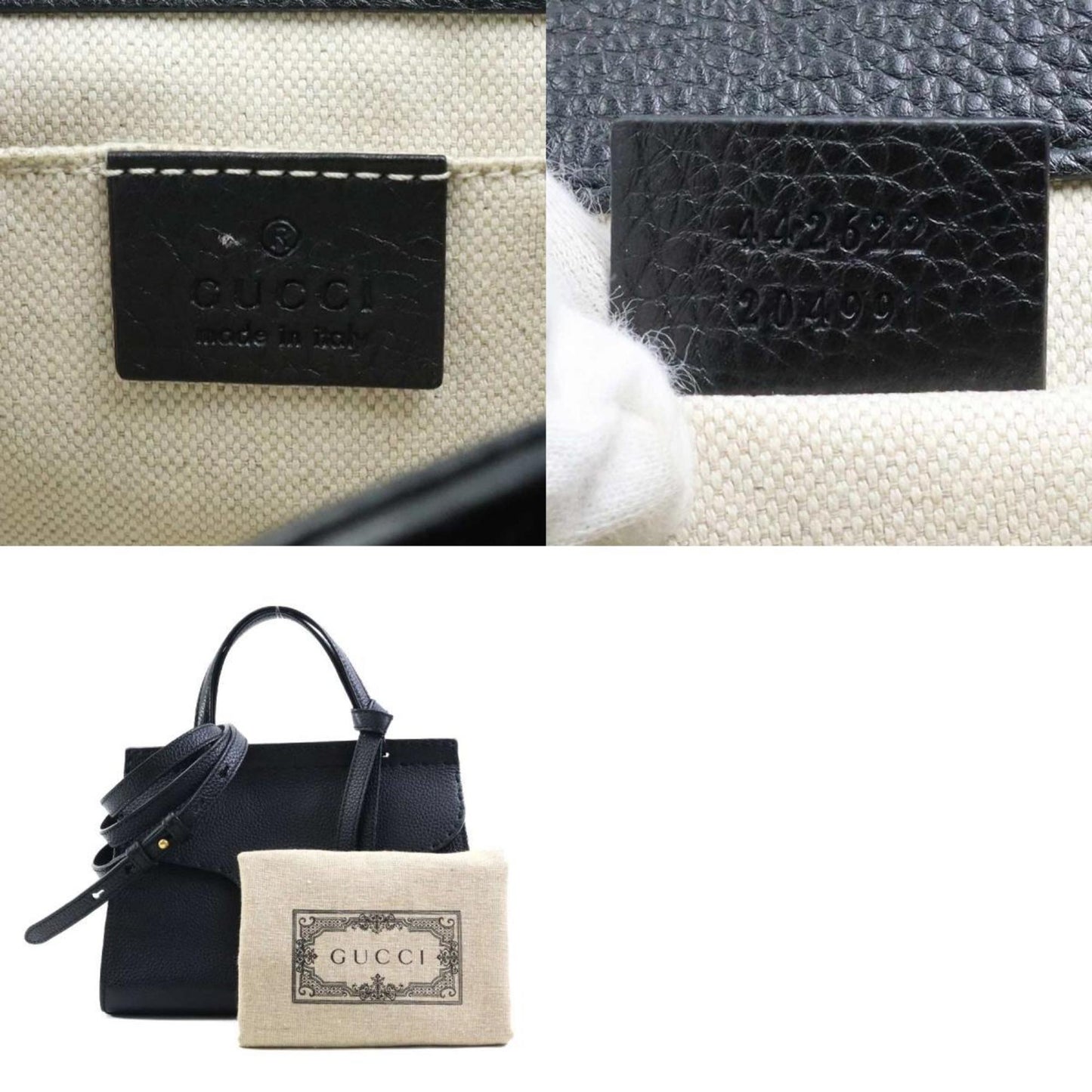 Gucci Black Leather Handbag