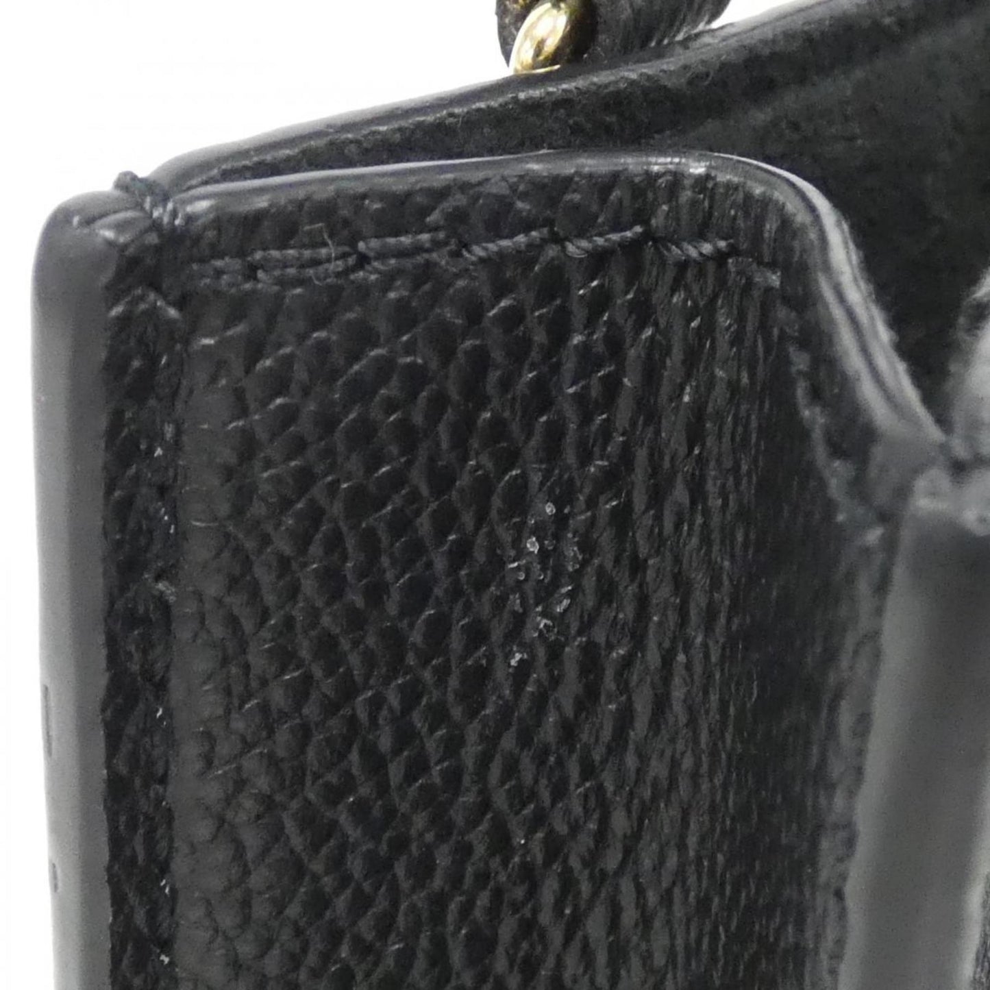 Louis Vuitton Beige Black Leather Handbag Shoulder Bag