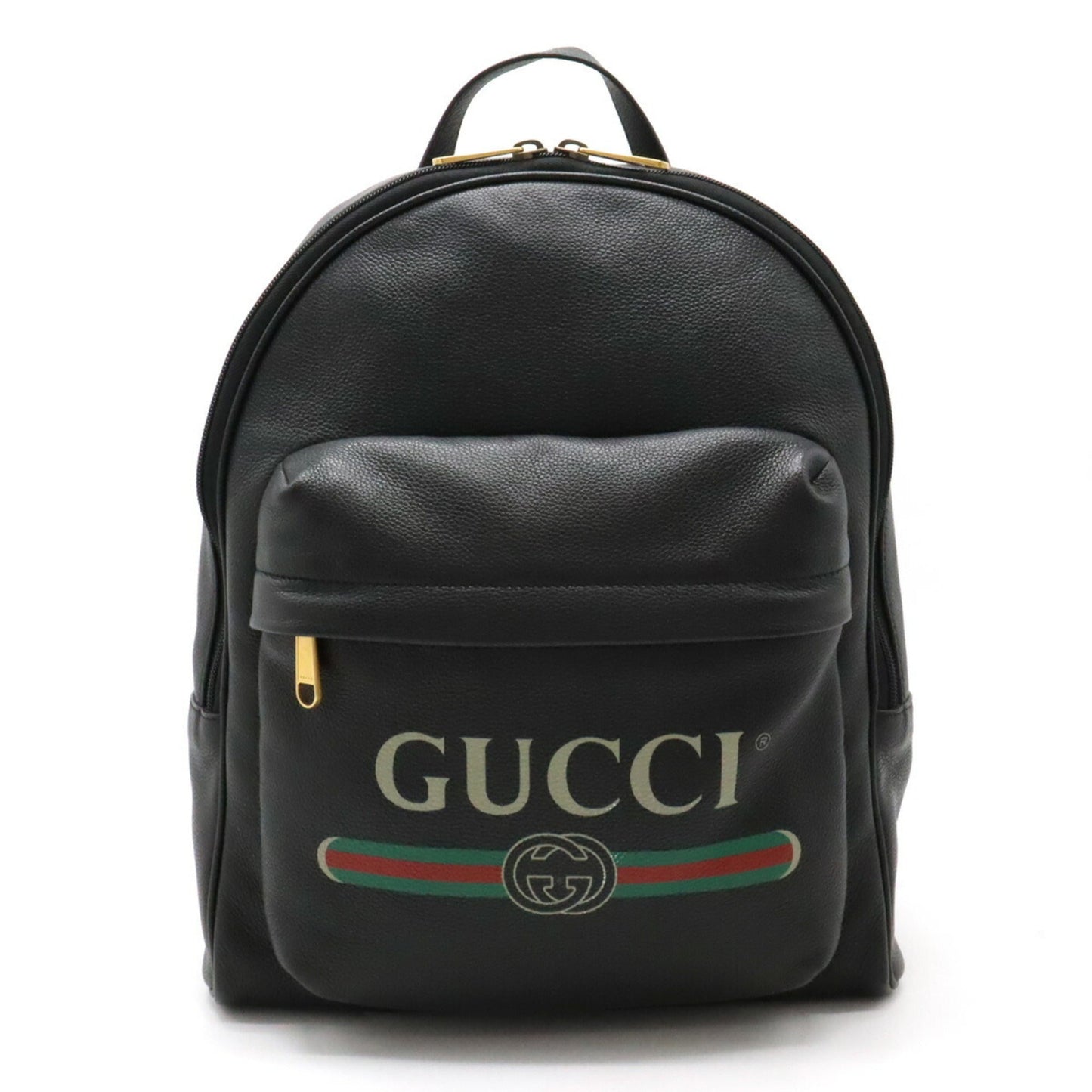 Gucci Black Leather Backpack