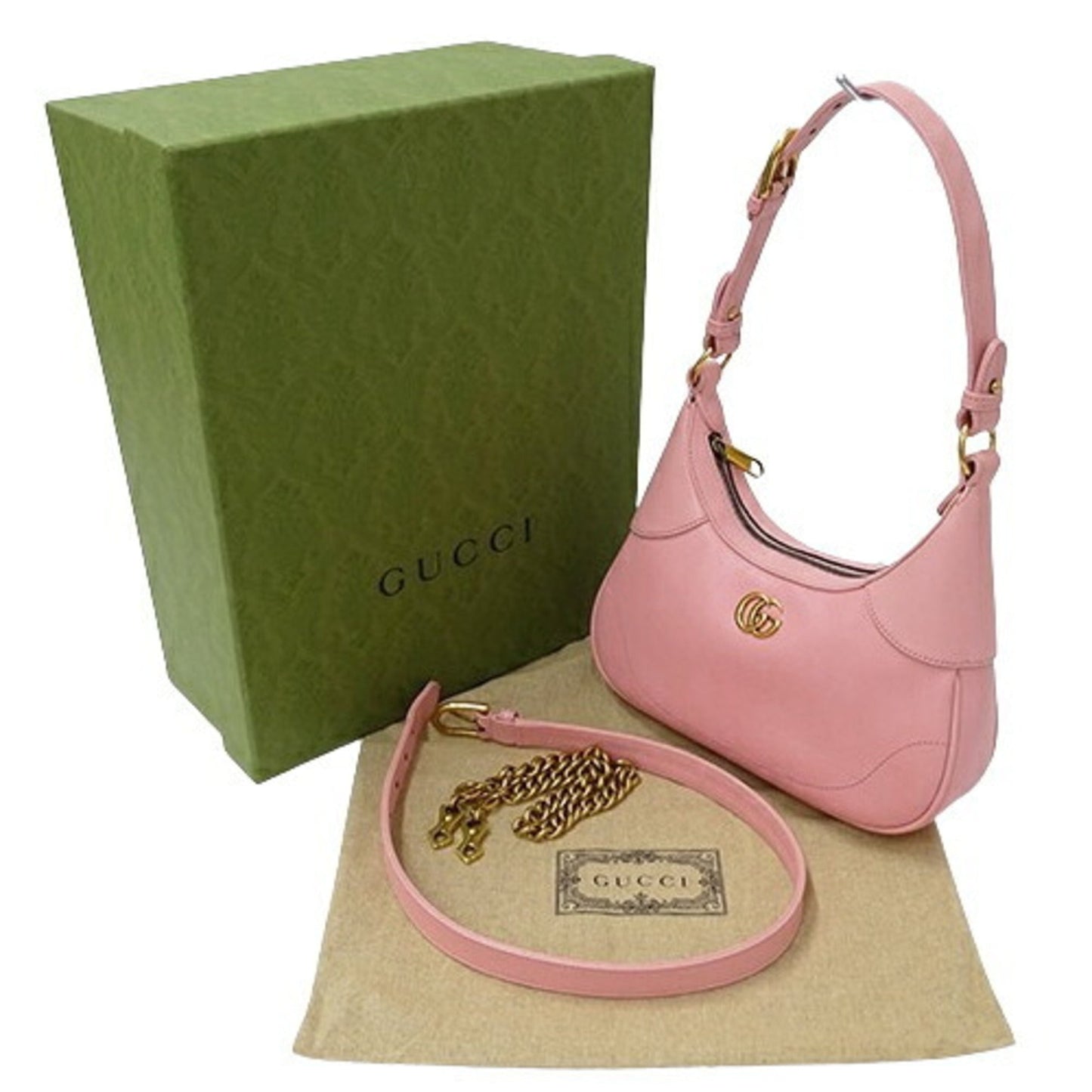 Gucci Pink Leather Shoulder Bag