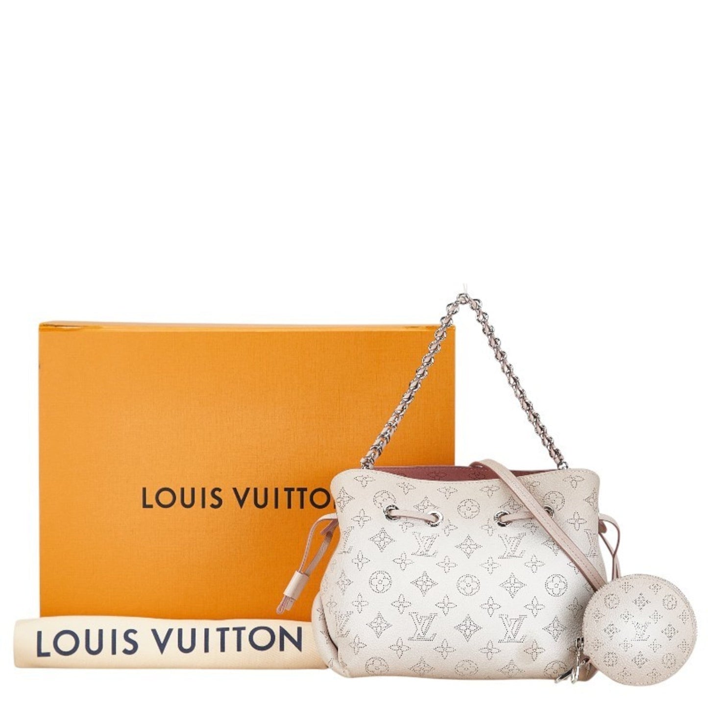 Louis Vuitton Mahina Magnolia Leather Handbag Shoulder Bag