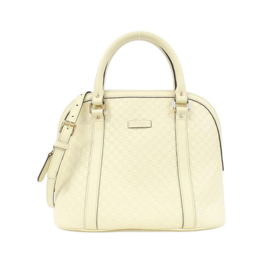 Gucci Ivory Micro Gg Leather Handbag