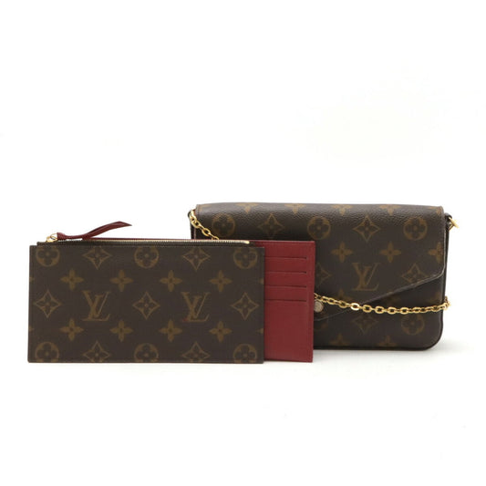 Louis Vuitton Fuchsia Monogram Clutch Bag Pochette Shoulder Bag ()