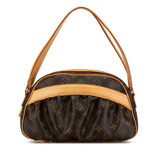 Louis Vuitton Brown Pvc Leather Handbag Shoulder Bag ()