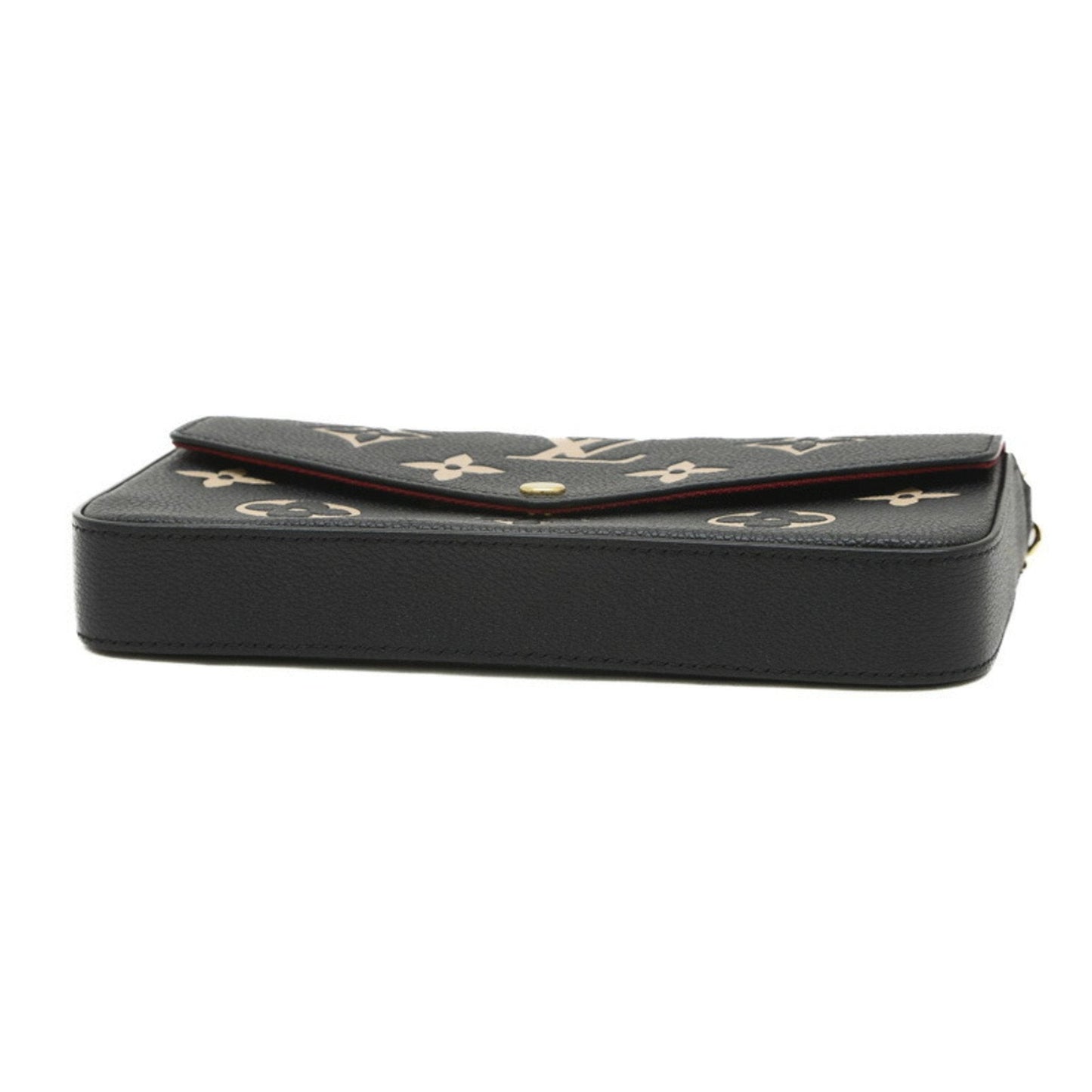 Louis Vuitton Beige Black Monogram Empreinte Pochette Shoulder Bag