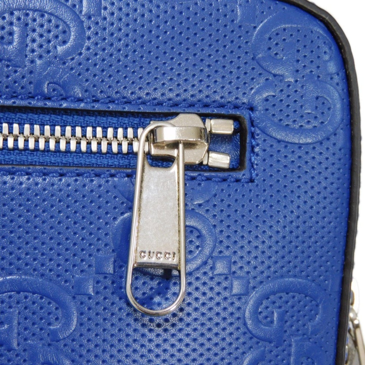 Gucci Blue Leather Shoulder Bag Sling Bag