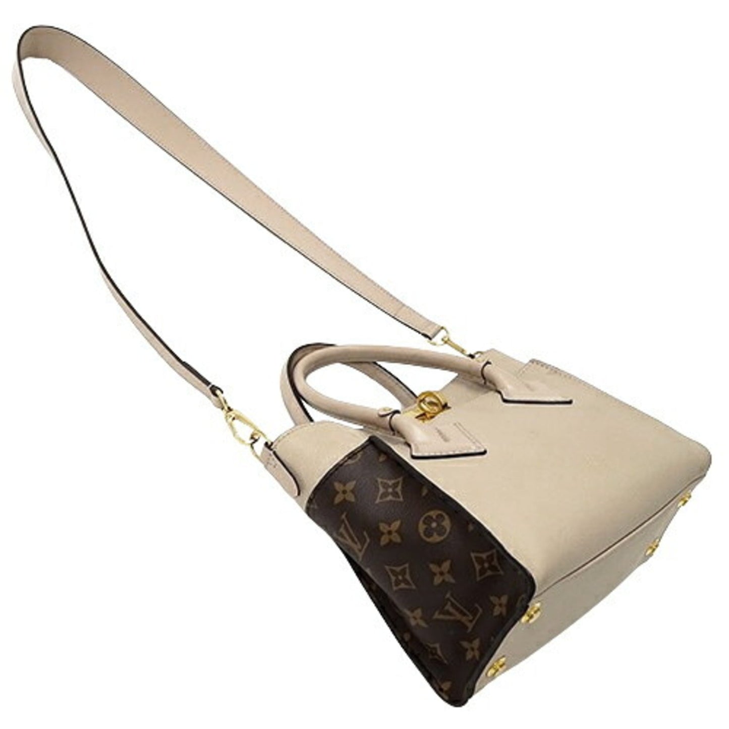 Louis Vuitton Grayish Monogram Leather Handbag Shoulder Bag