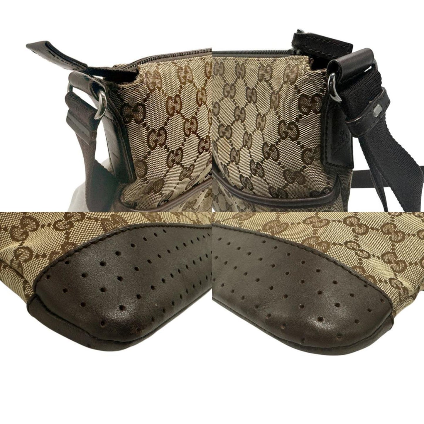 Gucci Beige Brown Gg Canvas Shoulder Bag