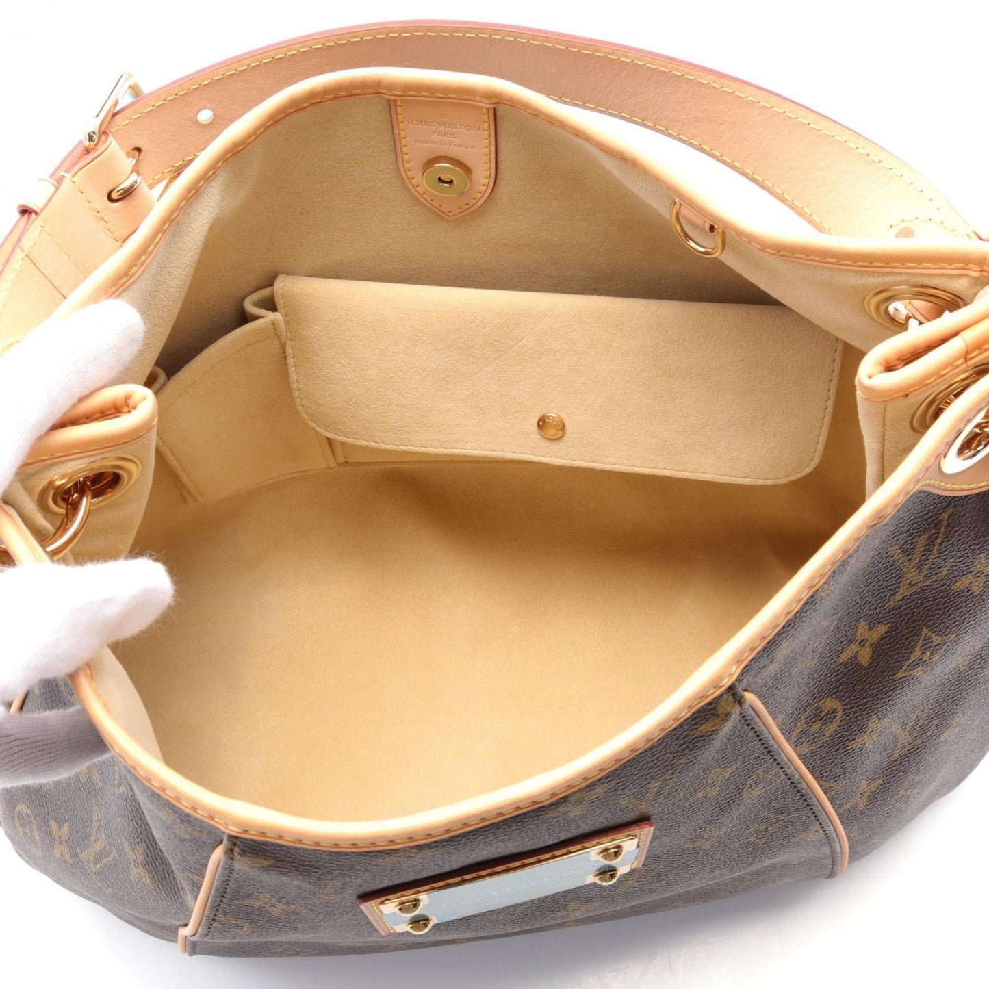 Louis Vuitton Brown Coated Canvas Leather Shoulder Bag