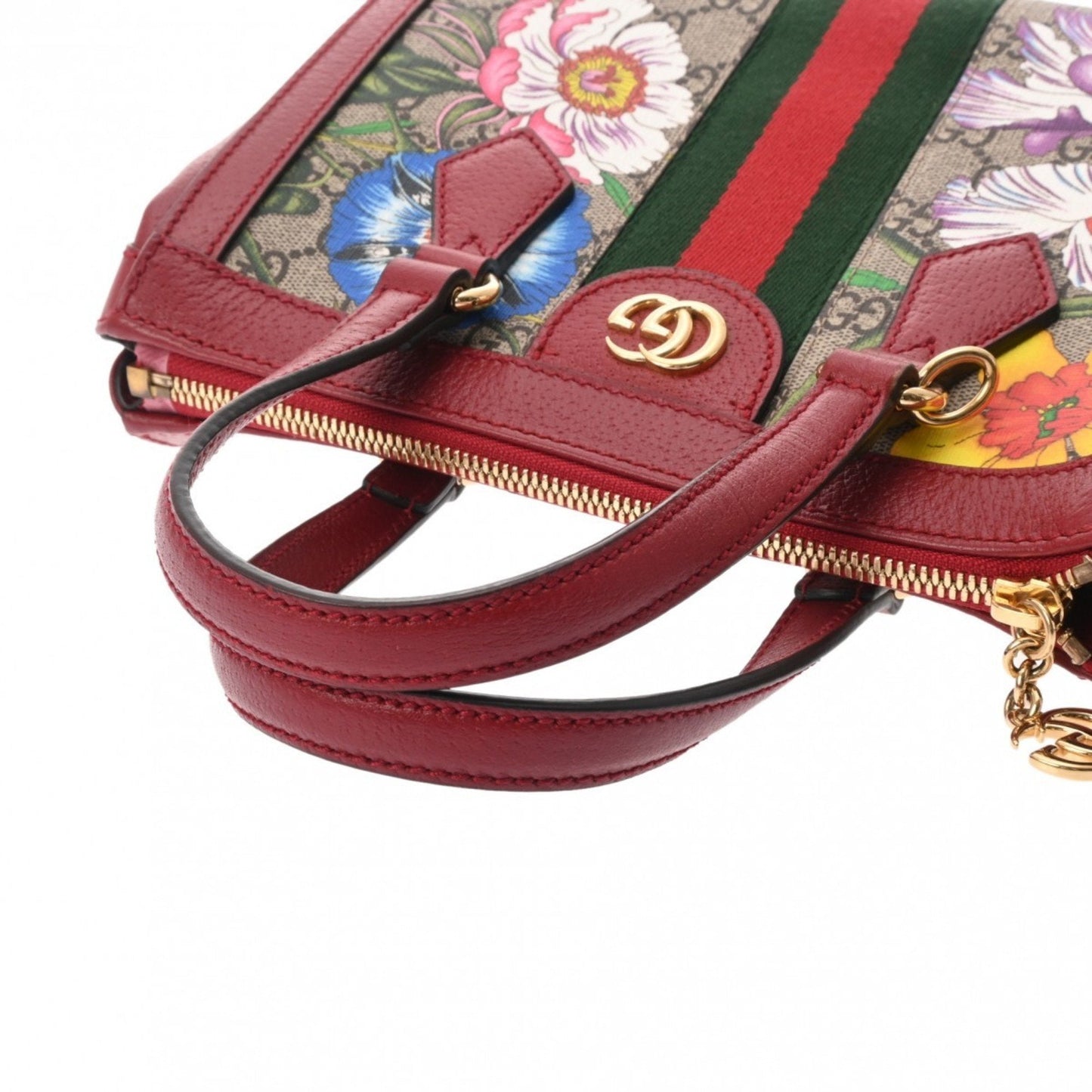 Gucci Multi-Color Red Color Gg Supreme Canvas Leather Handbag