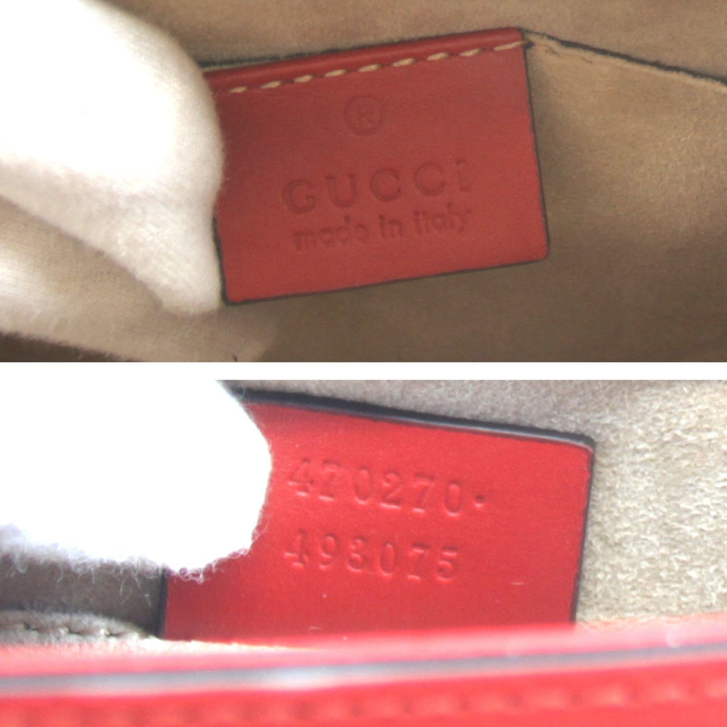Gucci Red Color Leather Shoulder Bag