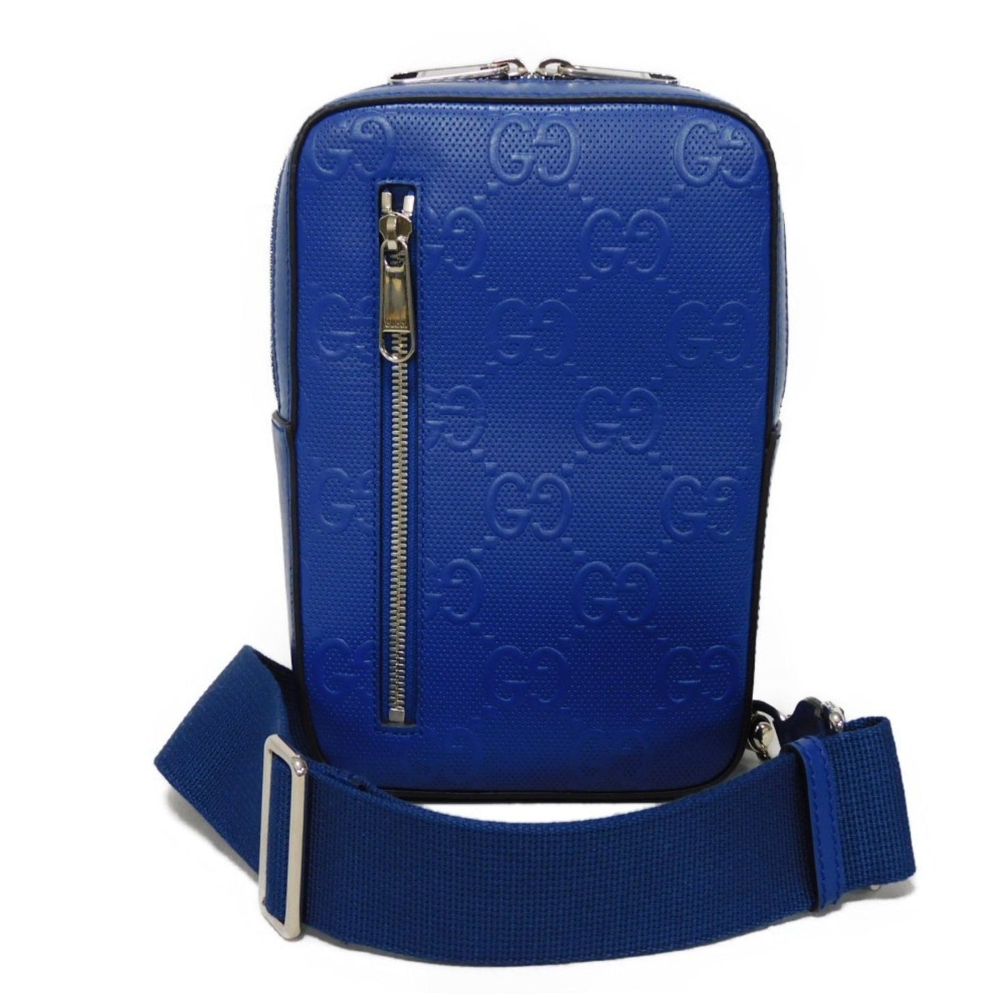 Gucci Blue Leather Shoulder Bag Sling Bag ()