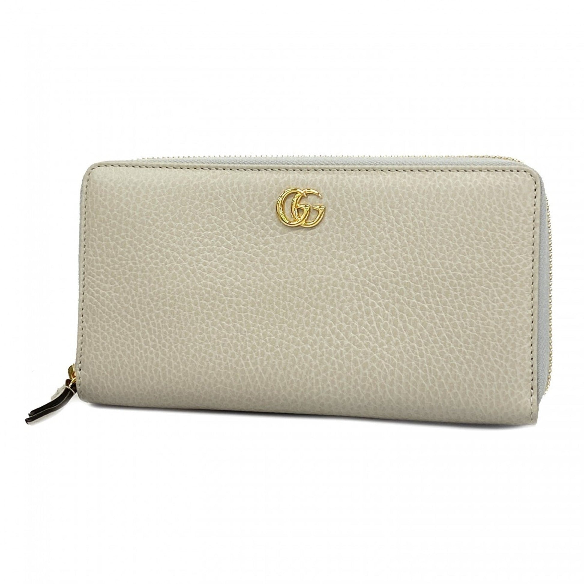 Gucci Gray Leather Long Wallet (Bi-Fold) ()