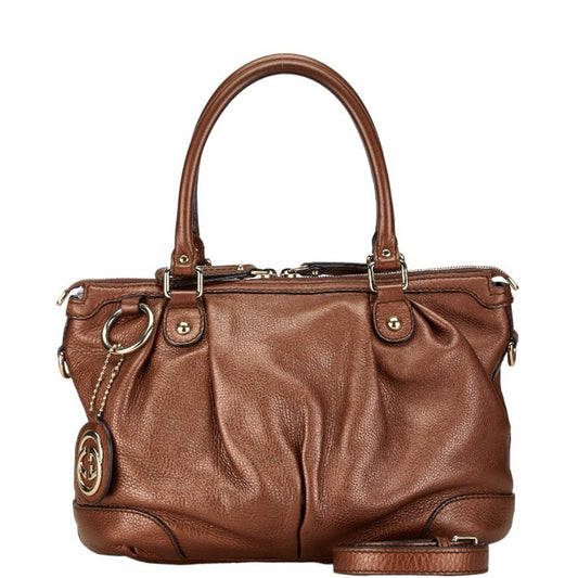 Gucci Beige Pink Canvas Leather Handbag Shoulder Bag ()
