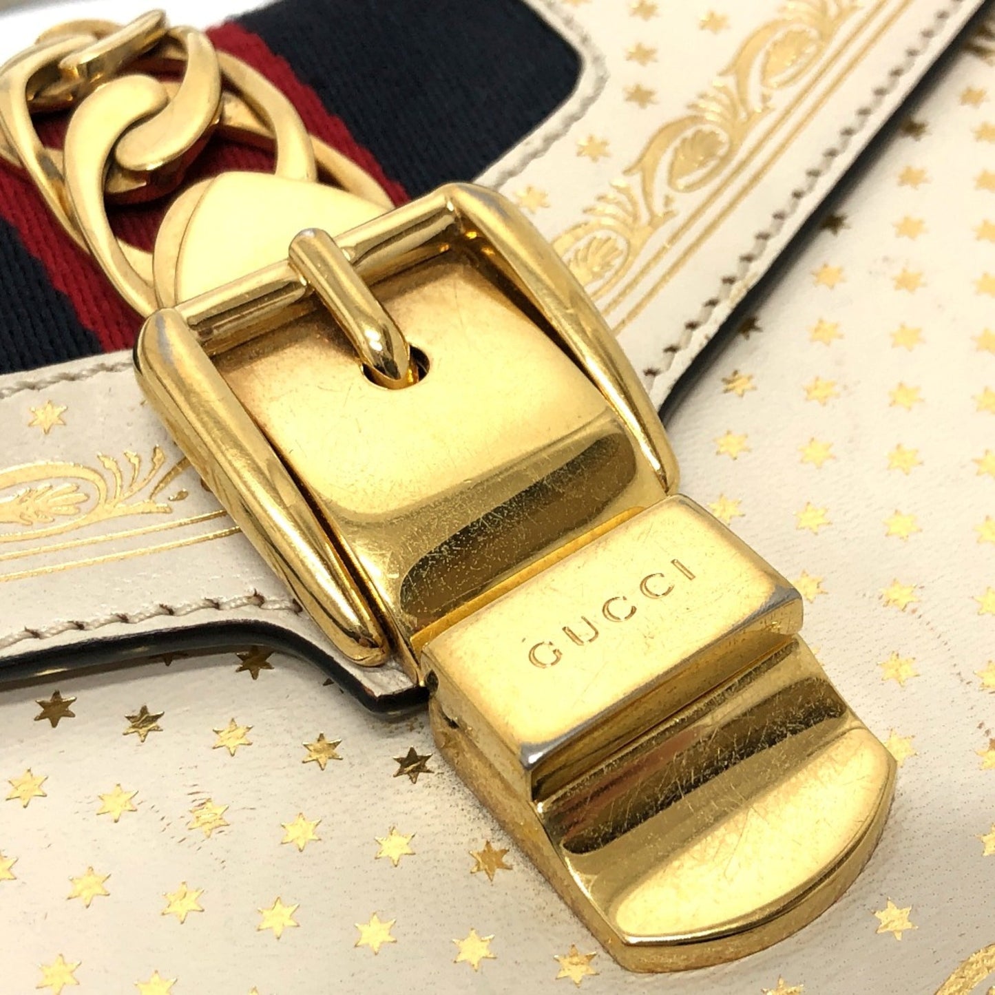Gucci White Leather Shoulder Bag