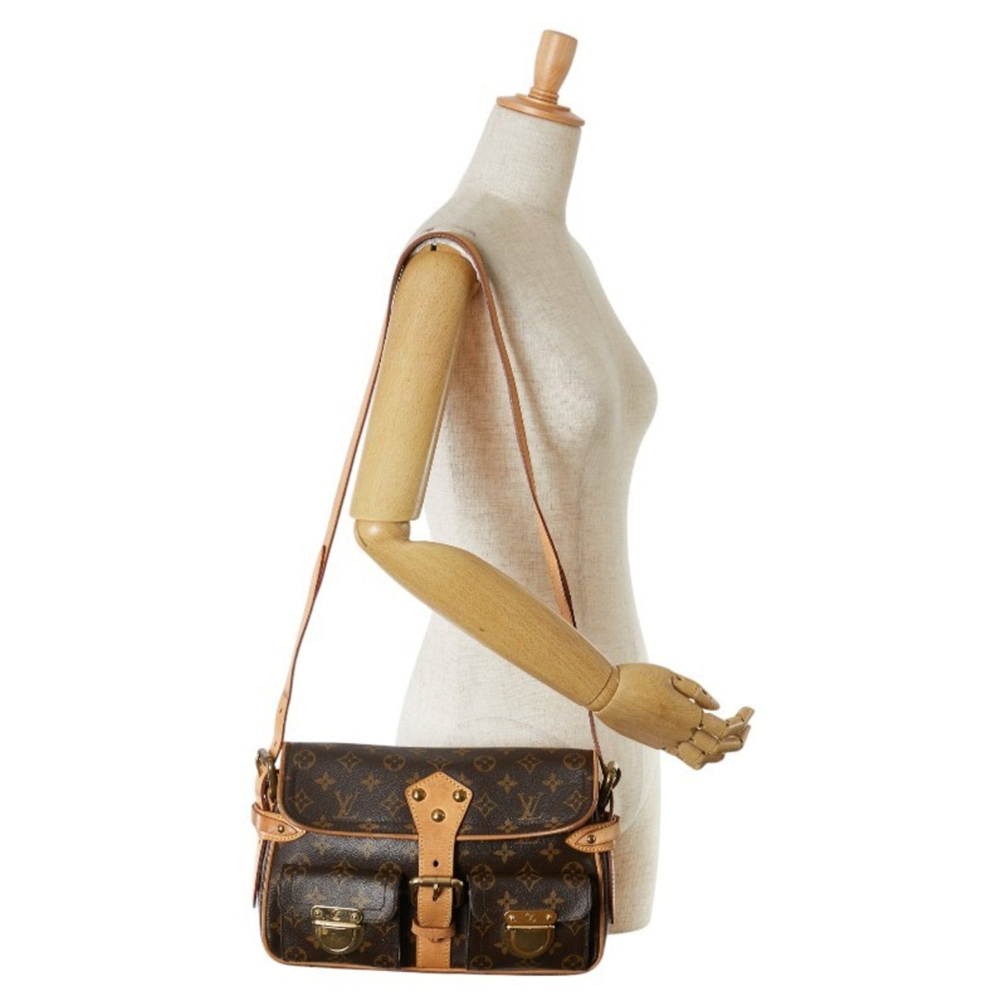Louis Vuitton Brown Pvc Leather Handbag Shoulder Bag