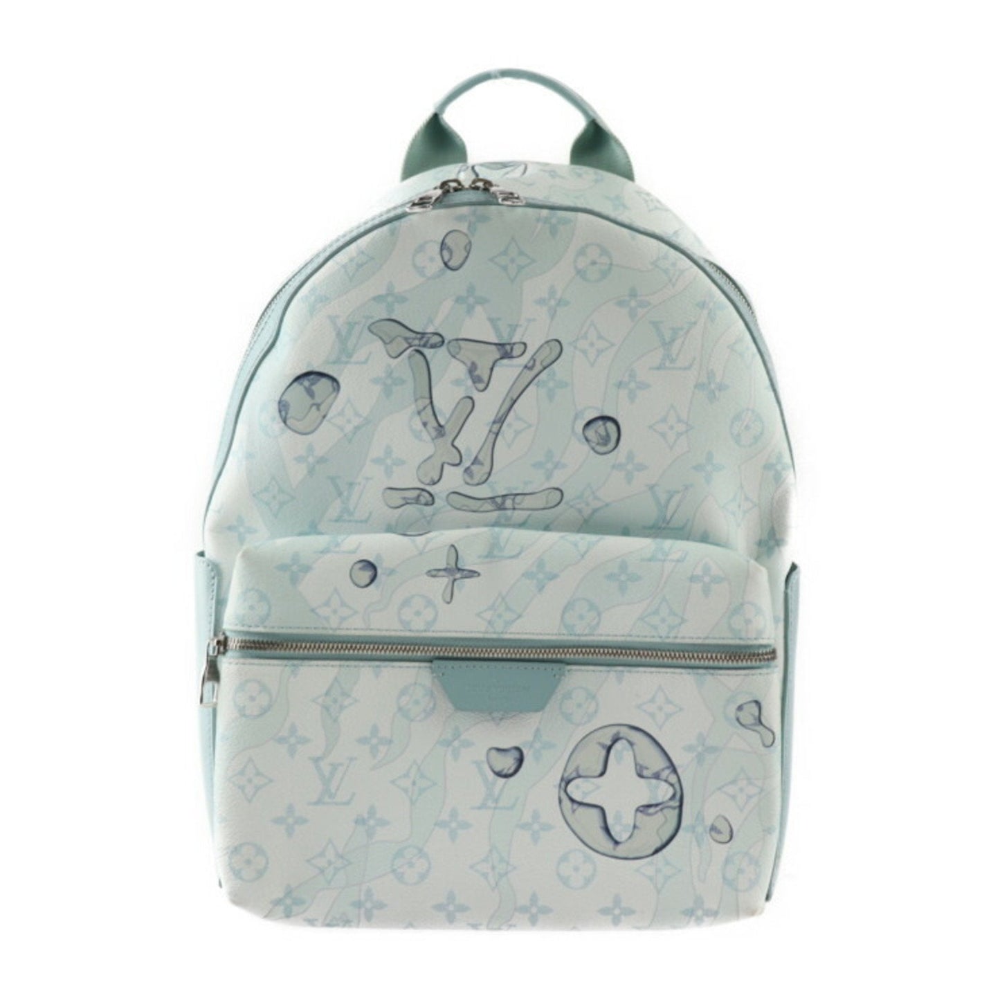 Louis Vuitton Light Blue Pvc Leather Backpack Handbag ()