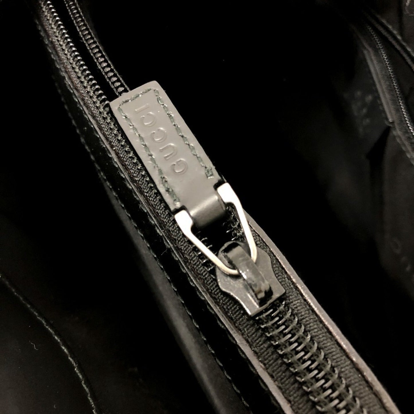 Gucci Bamboo Black Leather Handbag
