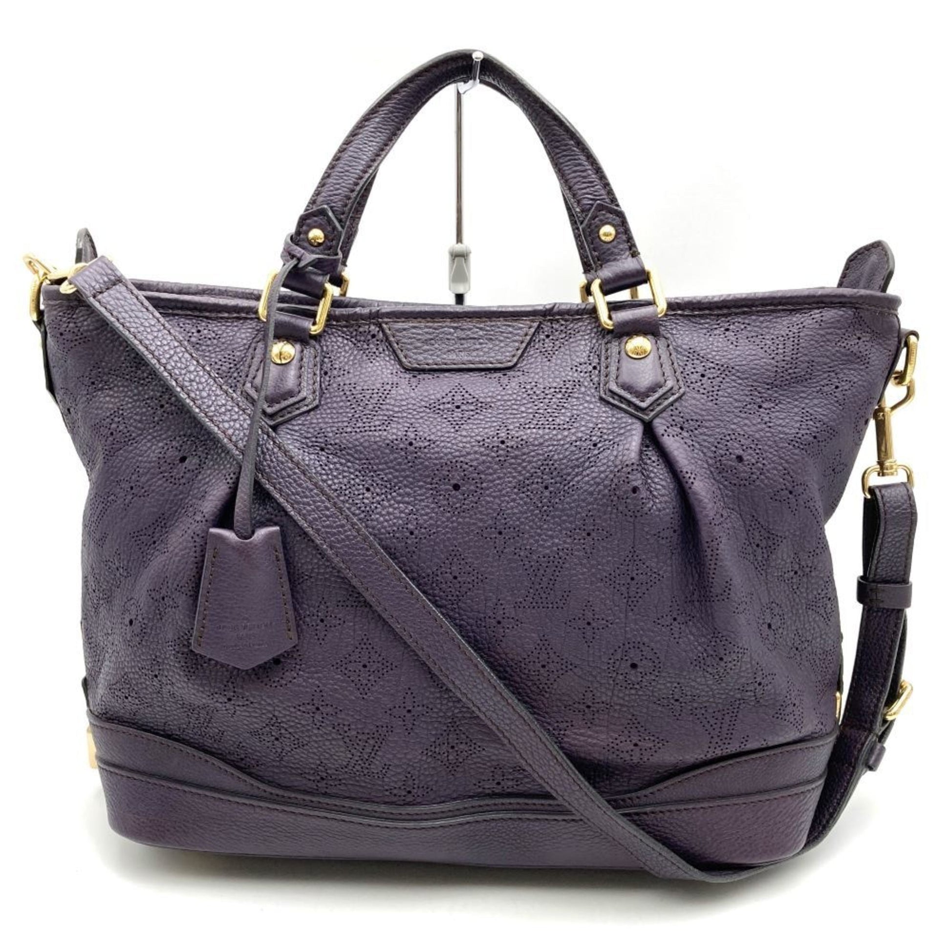 Louis Vuitton Purple Mahina Leather Handbag Shoulder Bag ()