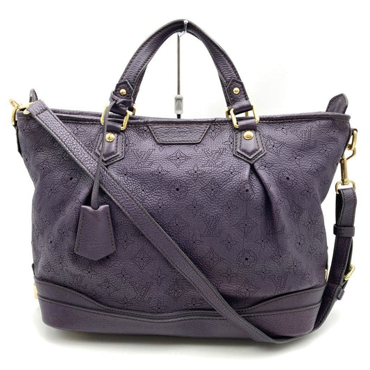 Louis Vuitton Purple Mahina Leather Handbag Shoulder Bag ()